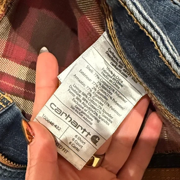 Carhartt Women's Dark Blue Straight Jeans - Picture 4 of 5